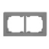 DECO Ramka 2 podwójna uniwersalna z tworzywa szary mat 27DR-2 KARLIK