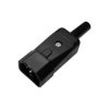 Martin Kaiser 749/sw IEC Connector Plug Straight 2+PE Pins 10A Black
