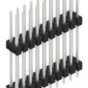 Pin header, 20 pole, pitch 2.54 mm, straight, black, 10051511