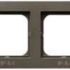 SONATA Ramka podwójna do łączników IP44 czekoladowy metalik RH-2R/40