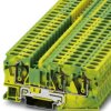 Protective conductor terminal, spring balancer connection, 0.2-10 mm², 3 pole, 8 kV, yellow/green, 3036482