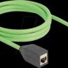 80884 Cat.6a extension cable, top-angled, SF/UTP, 2 m, green