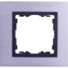 Simon 82 Ramka Pojedyncza Metalowa Inox Mat / Ramka Pośrednia Grafit 82817-31