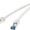 kabel LAN Renkforce RF-4145298, 1 szt., RJ45, CAT 6a, S/FTP, 20.00 m, szary