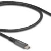 Kabel przedłużający DeLOCK USB 10 Gbps USB typu C męski na żeński PD 3.0 100 W 0,5 m szary metalowy