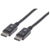Manhattan 306935 DisplayPort 1.2 Cable, 4K@60hz, 1m, Male to Male, With Latches