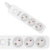 KERG Przedłużacz 3-gniazda z/u biała z wyłącznikiem 1,5m