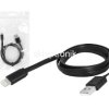 Kabel USB - IPHONE 8PIN 1m płaski, czarny