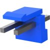 Pin header, 2 pole, pitch 3.96 mm, straight, blue, 3-1123723-2