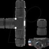 501339 Cable connector, T-shape, Click&Connect, 3-pin, IP68, black