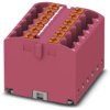 Distribution block, push-in connection, 0.14-4.0 mm², 12 pole, 24 A, 6 kV, pink, 3273433