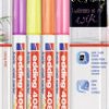 Edding 4085 4-4085-4-1NEON Marker kredowy malinowy, żółty neonowy, pomarańczowy neonowy, różowy neonowy 1 mm, 2 mm