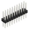Pin header, 20 pole, pitch 2.54 mm, straight, black, 10053488