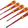 VDE screwdriver kit, PZ1, PZ2, 3.5 mm, 4 mm, 5.5 mm, Pozidriv/slotted, T49283D