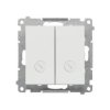 Simon 55 Łącznik schodowy podwójny z podświetl. osobne podśw. dla klawiszy (moduł), szybkozłącza Jasnoszary mat TW6/2L2.01/114
