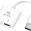 Akasa USB-C, Audio adapter [1x USB-C - 1x jack 3,5 mm (audio wyjściowy), złącze żeńskie USB-C (Power Delivery)] AK-CBCA3