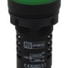 Kontrolka 110V ac/dc Zielony RS PRO średnica wycięcia 22mm Montaż panelowy Śruba