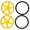Kitronik Pair of 5 Spoke Wheels for TT Motor Yellow