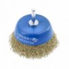 Szczotka czołowa z trzpieniem 75 mm, drut mosiężny 0.3 mm