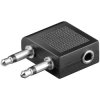 SpeaKa Professional SP-7869752 Jack Audio Y adapter Black 2x 3.5 mm plug to 1x