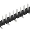 Pin header, 10 pole, pitch 2.54 mm, angled, black, 10059027