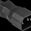 SKA-1405S Power adapter IEC plug C14 to IEC socket C5, black