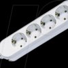 381.221K Socket outlet, 4 sockets, type F - CEE 7/3, white