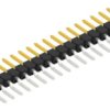 Pin header, 20 pole, pitch 2.54 mm, straight, black, 10050357