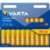 Alkali manganese-battery, 1.5 V, LR6, AA, round cell, surface contact, 04106 101 720, package with 20 pieces