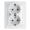 OPAL Gniazdo podwójne z uziemieniem Schuko GPt-7 Op BI