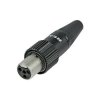 Rean RT5FCT-B Mini XLR Connector, 5 Pins, Straight, Black, 1 pc