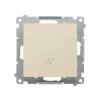 Simon 55 Przycisk dzwonek” z podświetleniem LED (moduł) 10 AX, 250 V~, szybkozłącza Szampański mat TD1L.01/144