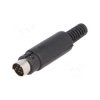 Wtyk mini-DIN 8p na kabel lutowany / MDC-008