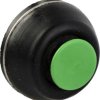 Pushbutton, unlit, groping, waistband round, green, front ring black, mounting Ø 22 mm, XACB9213