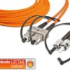 LDP-50 SC-ST 1.0 Duplex fibre optic patch cable, MM OM2, ST - ST, 1.0 m