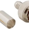 BNC plug 75 Ω, RG-59, RG-62, Belden 8221, Belden 9228, crimp connection, straight, 031-71008-1000