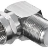 Adapter Kątowy: Wtyk F Gniazdo F 90 - Połączenie, Materiał Obudowy Cynk