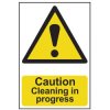 Scan 1114 Caution Cleaning In Progress - PVC 200 x 300mm