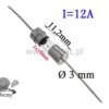 Bezpiecznik szklany 12A do PCB 3x10mm typ T zwłoka
