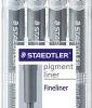 Staedtler 308 WP4 308 WP4 Cienkopis czarny 0.1 mm, 0.3 mm, 0.5 mm, 0.7 mm 4 szt.