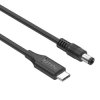 KABEL ZASILAJĄCY C14119BK-1.8M DC Jack 5.5 x 1.7 mm / USB-C 1.8 m UNITEK