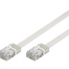 Kabel płaski Patchcord CAT 6 U/UTP RJ45/RJ45 7m biały