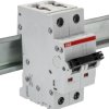 Wyłącznik nadprądowy MCB, Typ D, 2-biegunowy, 1A, 400V, 125V, na szynę DIN, ABB S202M-D1, S200M