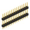 Pin header, 15 pole, pitch 2.54 mm, straight, black, 10056574
