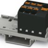 Distribution block, push-in connection, 0.2-6.0 mm², 7 pole, 32 A, 6 kV, black, 3273606