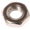 Nakrętka sześciokątna M3 Sześciokątna połowiczna Mosiądz, niklowana