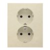 SIMON 55 Gniazdo podwójne z uziemieniem SCHUKO z przesłonami zaciski śrubowe szampański mat TGSZ2PZFAR/144 KONTAKT SIMON