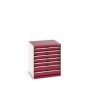 Szafa 7, kolor: Czerwony, materiał: Stal, 900 mm x 750mm x 800 mm, Bott