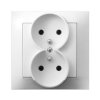 IMPRESJA Gniazdo podwójne z uziemieniem z ramką biały GP-2YZ/00 OSPEL