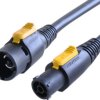 Device connection cable, International, powerCON plug, straight on powerCON socket, straight, H07RN-F3G1.5 mm², black, 1 m, NKPF